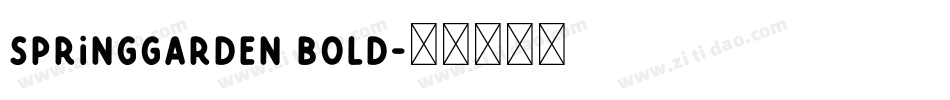 SpringGarden Bold字体转换